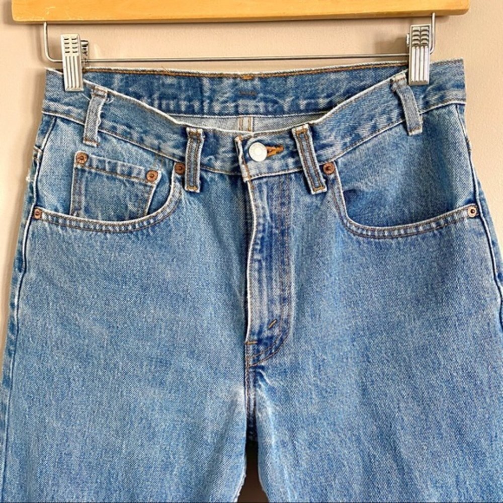 Levi’s Cotton Mid/High-Rise Straight Leg Cropped Culottes Capri Length Jeans 28” - Picture 2 of 8